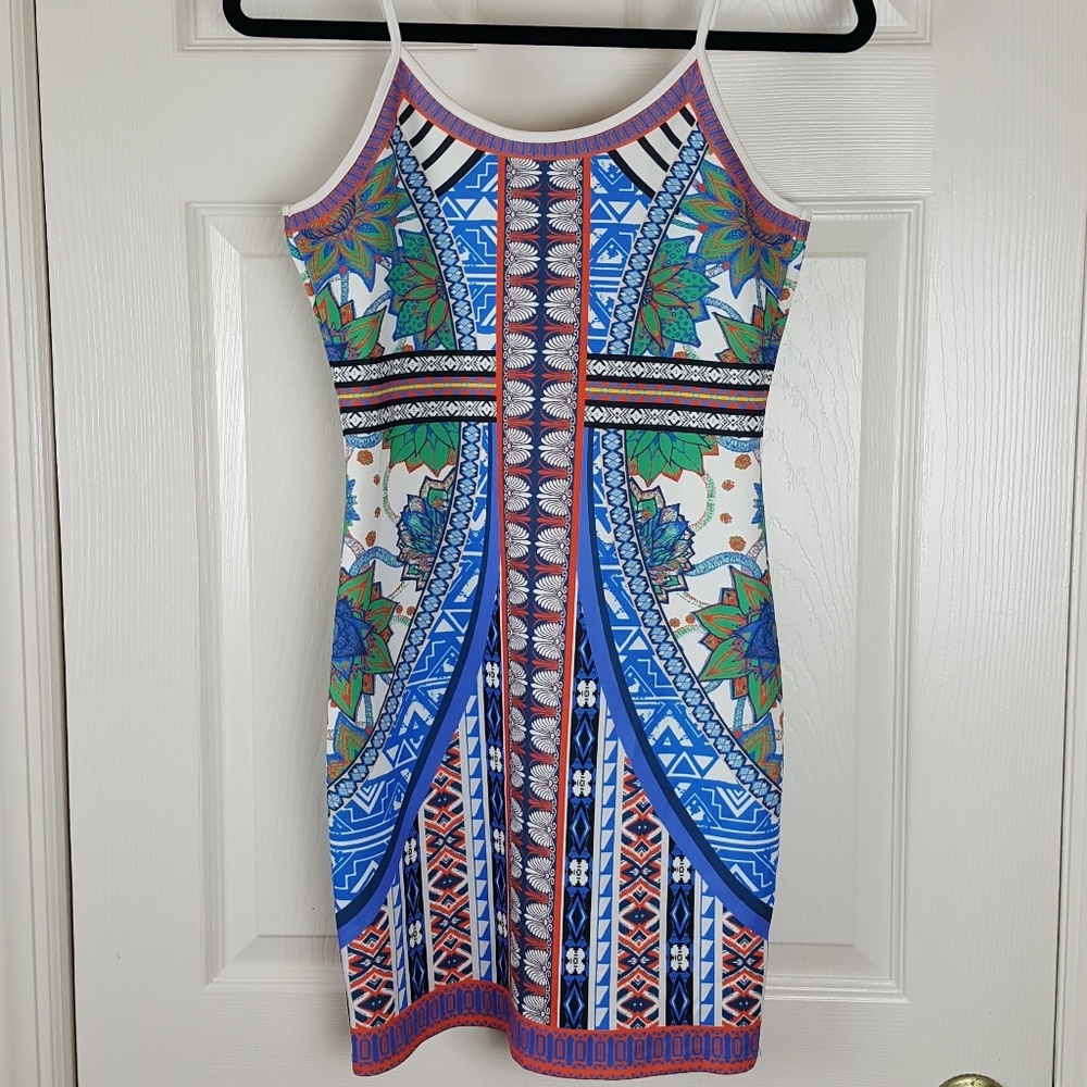 Jealous Tomato Abstract Floral Print Bodycon Dress - Picture 8 of 8